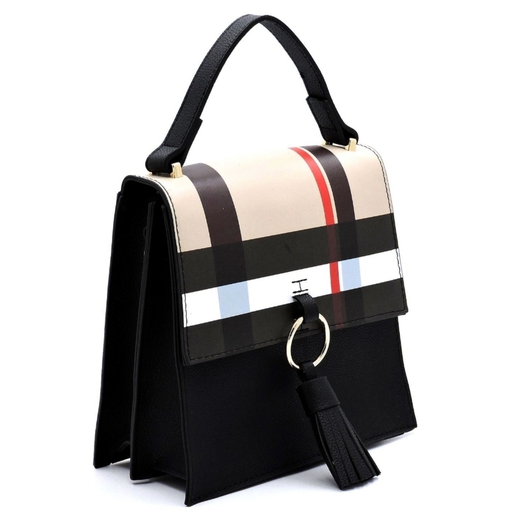 👜💥New! Stylish Black and Beige Handbag Faux leather Material💥👜